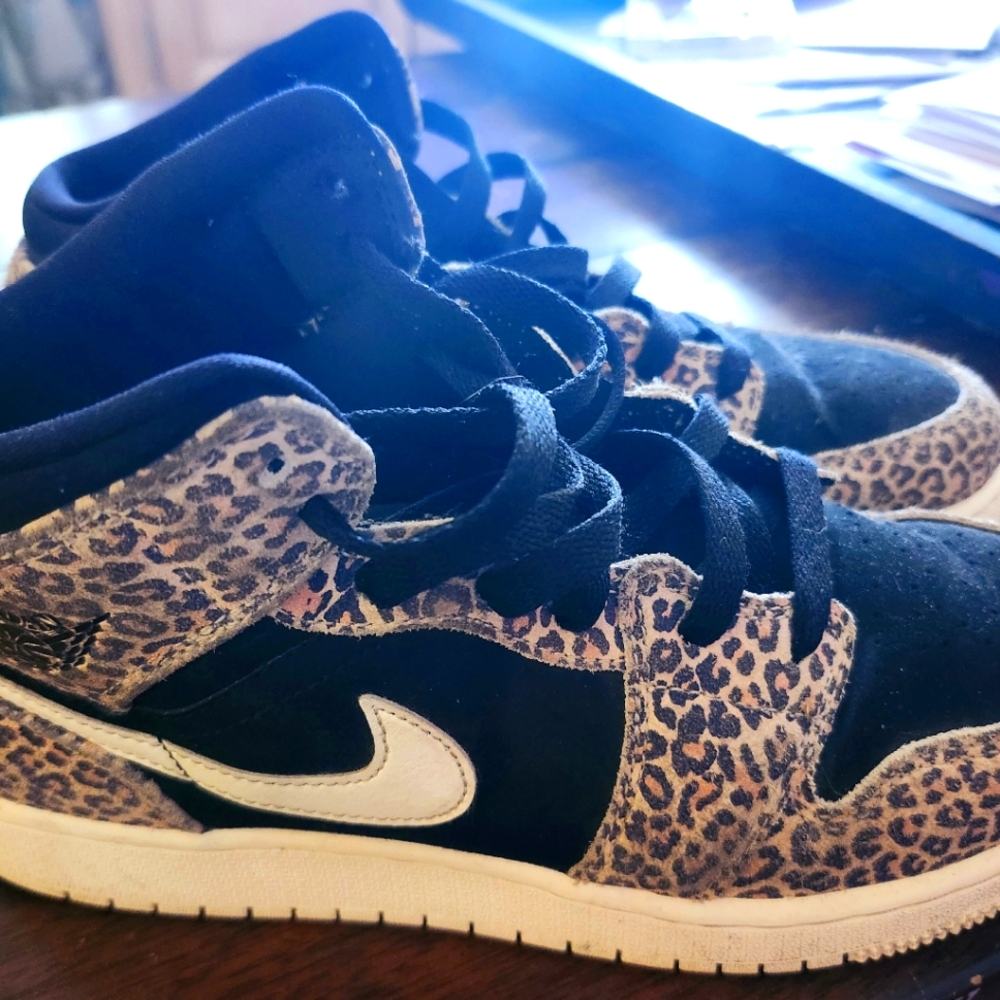 Air Jordan Cheetah Print High Top Sneakers